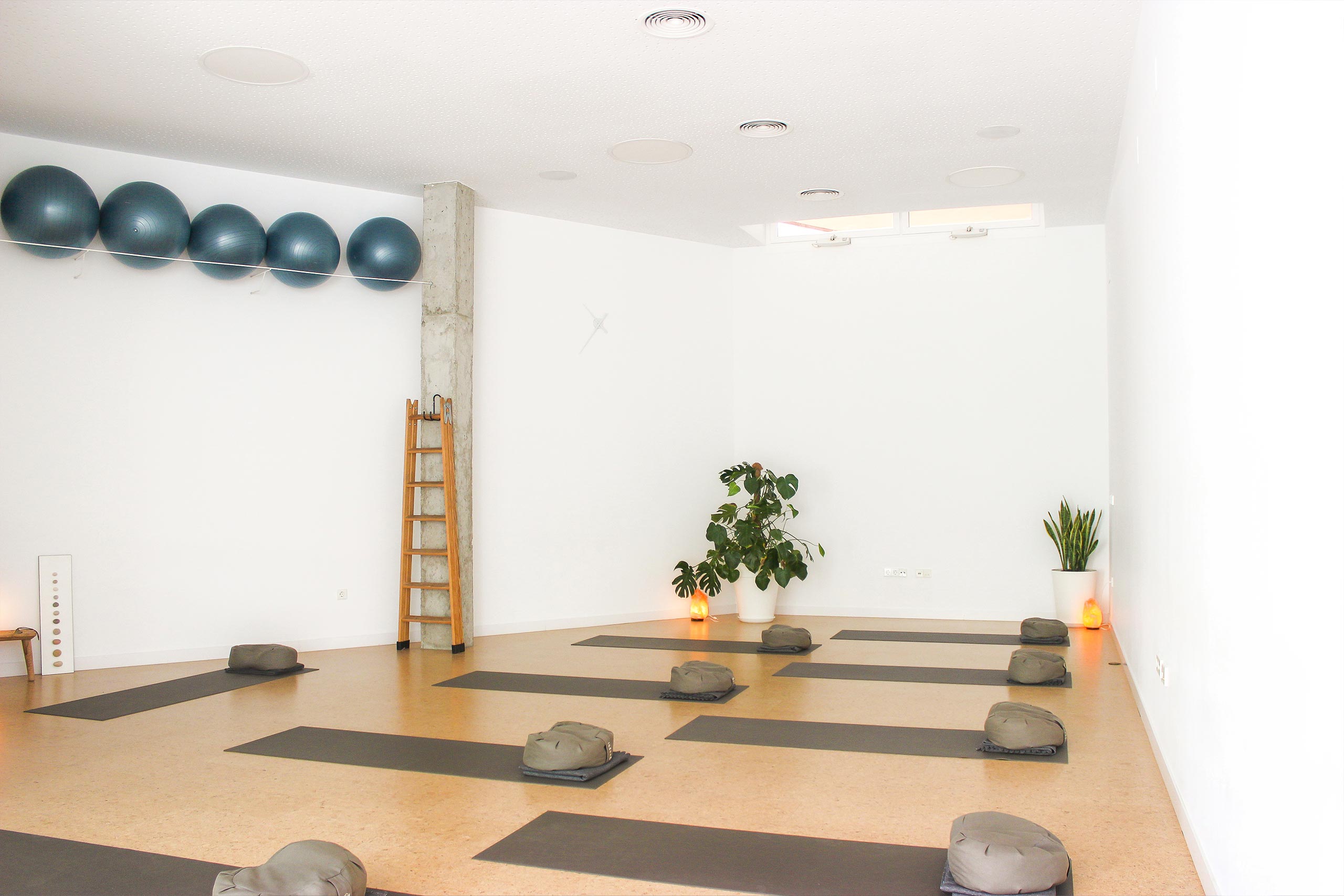 Vista del espacio para practicar Yoga en Alicante, Zona Phi